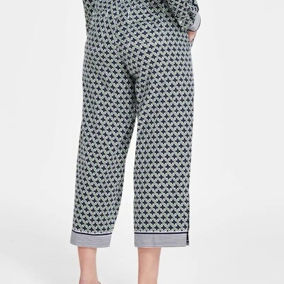 New Nautica Womens Size XL Blue Green Elastic Waist Straight Leg Pull On Pants - Picture 2 of 12